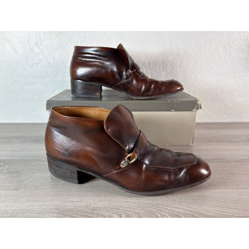 Vintage Bally Brown Carioca Calf Brione Switzerland Men’s Dress Shoes Size 8.5